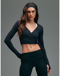 4505 - Top cache-cœur duveteux à manches longues style ballerine - Lyst