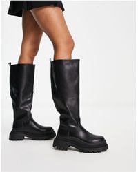 Truffle Collection - Pull On Chunky Knee Boots - Lyst