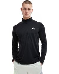 adidas Originals - Adidas Training Essentials Half Zip T-shirt - Lyst