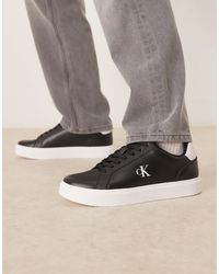 Calvin Klein - – klassische cupsole-sneaker aus leder - Lyst
