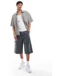 Bershka - baggy Denim Worker Short - Lyst