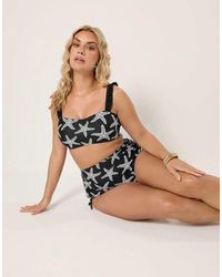 Yours Clothing - Starfish Bikini Top - Lyst