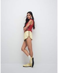 ASOS - Contrast Seam Satin Runner Shorts - Lyst