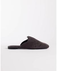 ASOS - Mimic Raffia Flat Mules - Lyst