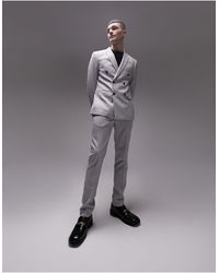 TOPMAN - Skinny Herringbone Suit Pants - Lyst