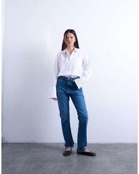 TOPSHOP - Dree High Rise Slim Straight Leg Jeans - Lyst