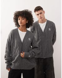 KTZ - Gilet en maille torsadée à logo ny yankees - Lyst