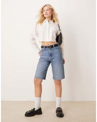 Calvin Klein - Bermuda Jort Met Lange Pasvorm - Lyst