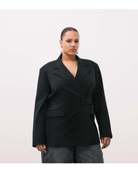 ASOS - Curve Relaxed Blazer With Belt Detail - Lyst