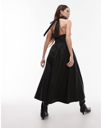 Nia - Rio Corset Detail Poplin Midi Dress - Lyst