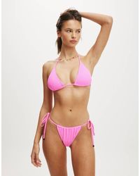Cotton On - Thin Strap Gathered Brazilian Bikini Bottom - Lyst
