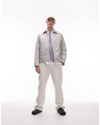 ARKET - Zip Front Minimal Workwear Jacket With Collar - Lyst