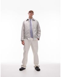 ARKET - Zip Front Minimal Workwear Jacket With Collar - Lyst