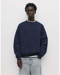 Pull&Bear - Felpa Con Scollo Rotondo Basic - Lyst