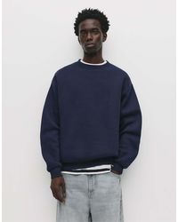 Pull&Bear - Basic Sweater Met Ronde Hals - Lyst