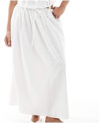 Miss Selfridge - Eyelet Maxi Skirt - Lyst