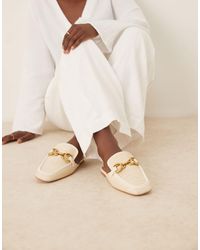 ASOS - Wide Fit Mosaic Flat Loafer Mules - Lyst