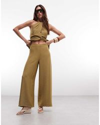 New Look - Co-ord Wide Leg Trousers - Lyst