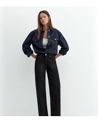 Pull&Bear - Straight Wide-leg Jeans - Lyst