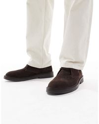 schuh - Zapatos Marrón Chocolate Con Cordones Y Suela Gruesa De Ante Dale De - Lyst