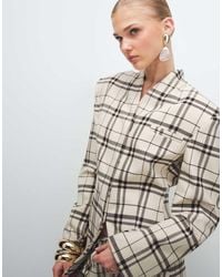 ASOS - High Neck Wrap Blazer - Lyst