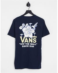 Vans - Essential - t-shirt con stampa a fiori sul retro - Lyst