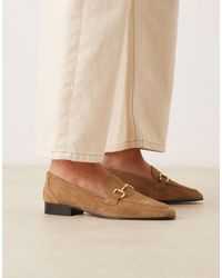 Mango - Mocassins en daim à mors - caramel - Lyst