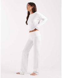 Cotton On - Lounge Roll Waist Fluffy Trouser - Lyst