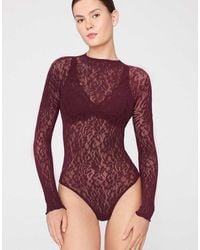 Tezenis - Long Sleeve Seamless Floral Lace Body - Lyst