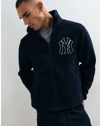 KTZ - Ny Yankees Logo Mlb Zip Through Sherpa Fleece Jacket - Lyst