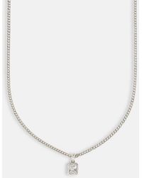 CERNUCCI - 10Mm Iced Bezel Pendant Necklace - Lyst