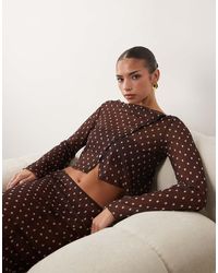 ASOS - Co-Ord Printed Mesh Maxi Skirt - Lyst