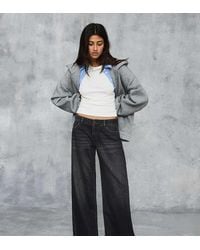 Bershka - Low-Rise Wide-Leg Jeans - Lyst