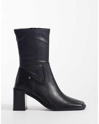 Bronx - New-corfu Square Toe Block Heel High Ankle Boots - Lyst