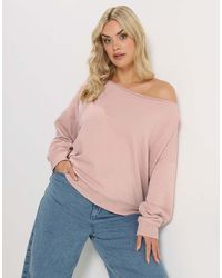 Yours Clothing - Off Shoulder Sweatshirt - Lyst