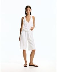 Pull&Bear - – bermudashorts aus leinen - Lyst