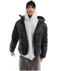 Pull&Bear - Puffer Jacket With Hood - Lyst