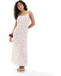 Miss Selfridge - Strappy Scoop Neck Maxi Slip Dress - Lyst