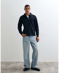 Threadbare - 1/4 Zip Polo Sweatshirt - Lyst
