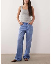 ASOS - Dad Jeans Met Wijde Pijpen - Lyst