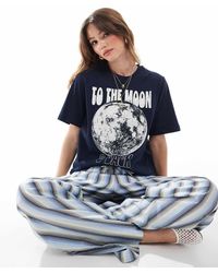 ONLY - Moon Graphic Boyfriend Fit T-shirt - Lyst