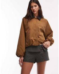 Motel - Wamuka Tailored Pinstriped Mini Shorts - Lyst