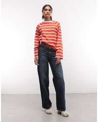 Collusion - Long Sleeve Boxy Stripe Raglan Tee - Lyst