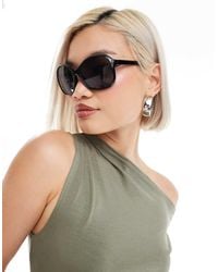 Monki - Oversized Ronde Zonnebril - Lyst
