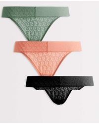 Calvin Klein - Icon Logo Lace 3 Pack Low Rise Bikini Briefs - Lyst