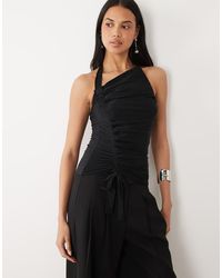 ASOS - Slinky Ruched Halter Top - Lyst