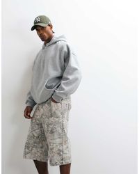 Collusion - Boxy Marl Hoodie With Zip Hood - Lyst