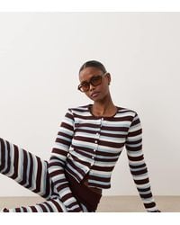 The Frolic - Exclusive Ribbed Button Through Long Sleeve Top Co-Ord - Lyst