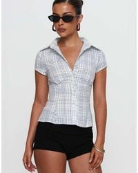 Princess Polly - Cottesloe Collared Short Sleeve Blouse - Lyst