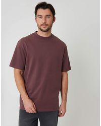 Threadbare - T-Shirt Girocollo Comoda Color Prugna - Lyst